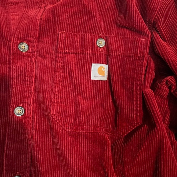 Carhartt Red Corduroy Long Sleeve - Picture 2 of 4